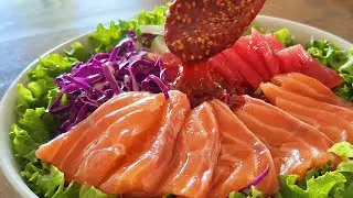 Easy Korean Bibimbap Recipe | Salmon & Tuna Sashimi Bowl