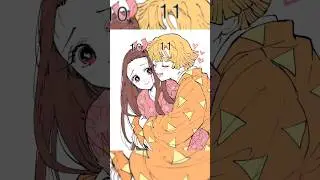 Nezuko x zenitsu love story #demonslayer #love #edit #anime #viral #shorts