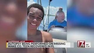 Autopsy Sunday for Wake Co. teen found dead in Fla.