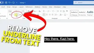 How to Remove Underline from Text in Microsoft Word
