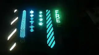 Rainbow LED Light Tie Adjustable Neon.Flashing