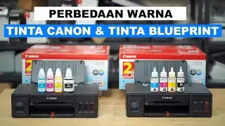 Perbedaan  Warna Tinta Canon dan Tinta Blueprint