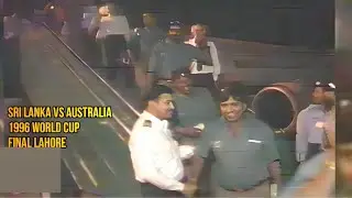 Sri Lankan Team Arrival at Lahore for 1996 World Cup Final vs Australia at Gaddafi Stadium Lahore.