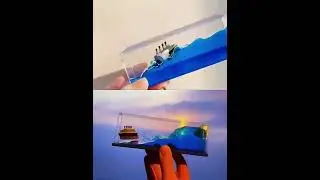 Car Interior Accessories Dashboard Decoration, Moving Titanic Liquid Wave Cruise Ship | Deal Dashery
