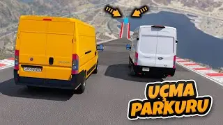 Süper Panelvan Arabalar Uçma Parkurunda Uçuyor - GTA 5