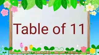 Table of 11/11 Table for kids/Learn Multiplication Table of 11/Learn Multiplication/11&times;1=11/11 Table