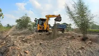 Jcb 3dx Backhoe Machine Mahindra Swaraj New Eicher Sonalika Tractor Over LoadingTrolley Truck video
