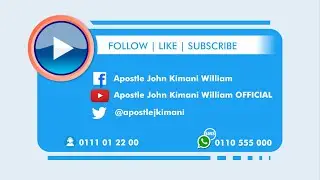 PURSUING OUR DESTINY || Apostle  John Kimani William