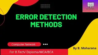 What are the types of errors detection methods in data transmission| Error detection methods #error