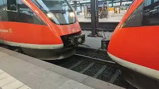 DB BR 643 Vereinigung in Karlsruhe Hbf auf Gleis 2 als RB 51 nach Neustadt und Annweiler