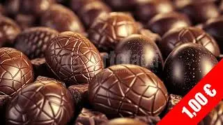 Cluster of Luxury Chocolate Easter Eggs | HD Stock Footage