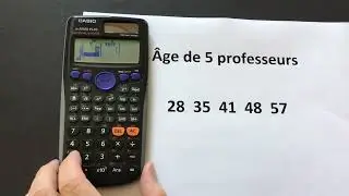 Casio fx 300 ES plus, moyenne et &eacute;cart type, sans tableau