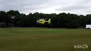 Yorkshire Air Ambulance | G-YAAC taking off from Cawthorne Cricket Club - July 2022