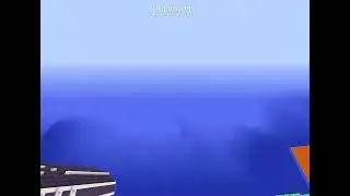 Minecraft Creative mode diving into the ocean