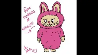 Je dessine un labubu pour mes petites-filles