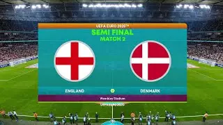 England vs Denmark | UEFA EURO 2020 | Semi Final 2 | PES 2021 Simulation