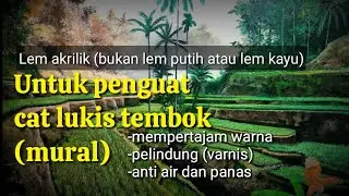 Lem akrilik untuk penguat cat lukis mural | tembok.