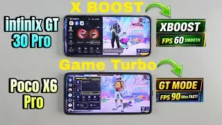 XBoost vs Game Turbo Free Fire FPS Test Infinix GT 30 Pro vs POCO X6 Pro
