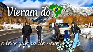 Vlog: Familia, do BRASIL🇧🇷 nos visitando na FRANÇA🇫🇷. Buscamos eles em Barcelona, e guerra de neve.