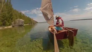 Sailing Georgian Bay's Crystal Clear Waters Aboard THORN, a DIY 8' Dinghy