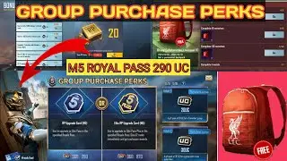 GROUP PURCHASE PERKS NEW EVENT IN PUBG | M5 ROYAL PASS IN CHEAP PRICE | FREE BACKPACK SKIN PUBGM