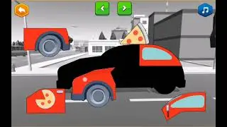 Asra main game, city patrol. Assembly puzzle transportasi