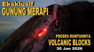 Terjadinya guguran batuan Volcanic tgl 30 Jan 2026 pagi hari #merapi #drone