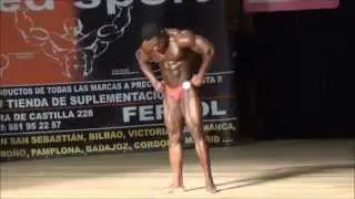Gabriel Opare en su coreograf&iacute;a en el I Open regional Weider - Fitness & People IFBB 2014.