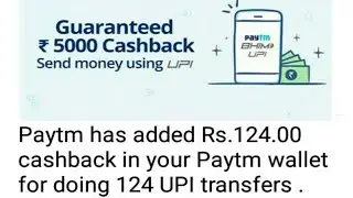 ₹5000 Paytm cash on every Upi transaction biggest offer for all Paytm offer