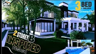 2-STOREY MODERN B-INSPIRED HOUSE DESIGN with 3 BEDROOMS + GYM and SWIMMING POOL