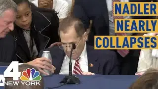 House Judiciary Chairman Jerry Nadler Nearly Collapses at NYC Appearance | NBC New York