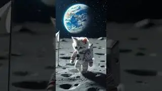 These cats didn&rsquo;t just chase mice&hellip;They chased the moon 🐾🚀 #viralshorts #CatOnTheMoon #AnimatedShorts