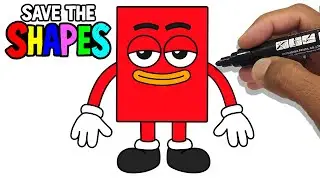 How To Draw Save the Shapes | RECTANGLE ( EASY Step By Step )