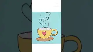 How to draw tea cup easy ways #simpledrawing #drawing #youtubeshorts #cupdrawing