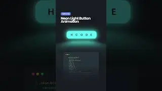 Neon light button animation with HTML & CSS. Source code link in the comments 🔥