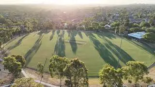 Drone view of Donvale reserve and St David’s Cricket club 