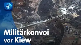 Langer Militärkonvoi vor Kiew