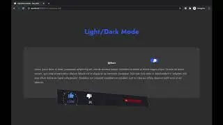 Javascript Dark & Light Mode | Toggle Mode