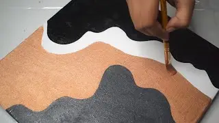 Easy Minimalist Abstract Art Using Monochrome Colors | Paint With Me #1