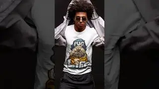 Pug Rapper T-Shirt: Streetwear Chic for Pug and Music Enthusiasts #shorts #pug