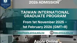 Taiwan International Graduate Program for PhD 2026 | How To Apply | Highly Paid Scholarship