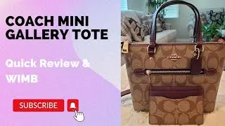 Coach Mini Gallery Tote - Khaki and Boysenberry