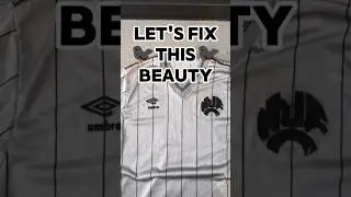 Newcastle United 1983 Away Shirt Restoration! ⚽✨ Vintage Kit Transformation! #NUFC