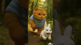 Cat and Rabbit's Cute Friendship &ndash; 3D AI Animation  #aianimation #aicat #animatedpets