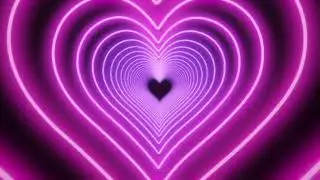 Pink heart tunnels background loop video 