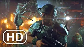 Alien Chestburster Scene 4K ULTRA HD - Aliens Colonial Marines