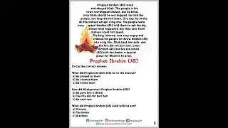 Reading Comprehension Worksheets for Kids | Learn About Prophets of Islam | Ramadan Activity 🌙