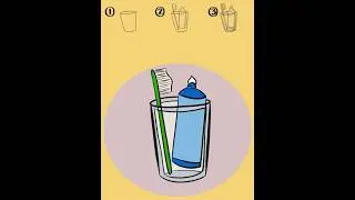 How to Draw Toothbrush and Cup #shorts #drawings #art