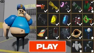 BARRY'S PRISON RUN! (OBBY) HARD MODE - Use All Power ups & All Morphs Unlocked: Alien, Dummy, Pizza