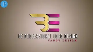 B E 3d logo design -Pixellab tutorai-[Vandy Design]